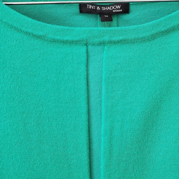 TINT & Shadow Woman Green Tunic Lightweight Style Sweater NWT - Picture 4 of 4